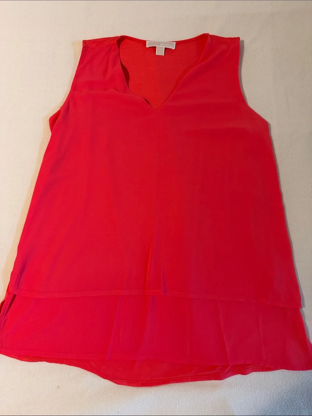 MICHAEL Michael Kors Bright Red Sleeveless V-Neck Layered Camisole
